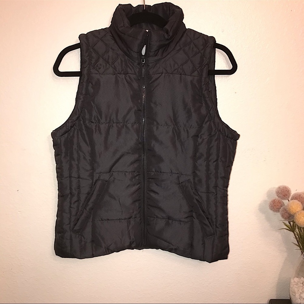 Bongo NWOT Juniors Girls Quilted Gray Puffer Vest Medium